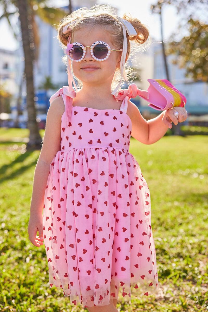 Lola and the Boys - Pink Hearts Tank Dress