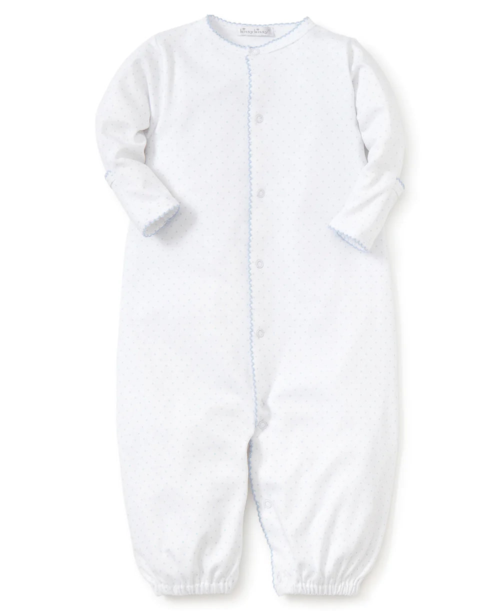Kissy Kissy - New Kissy Dots Print Converter Gown - White/Lt Blue