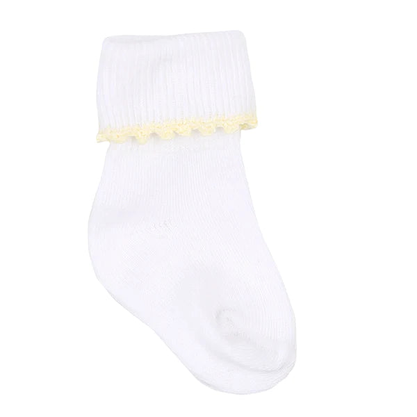 Magnolia Baby - Baby Joy Fall 23 Embroidery Socks - Pink, Blue or Yellow