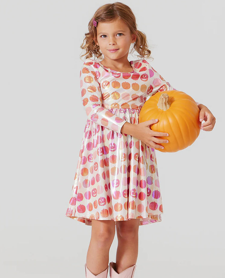 Pink Chicken - Lame Steph Dress - Pumpkins