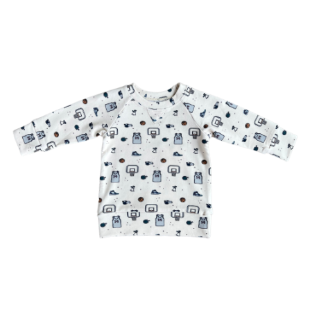 Baby Sprouts - Raglan Sweatshirt Hoops