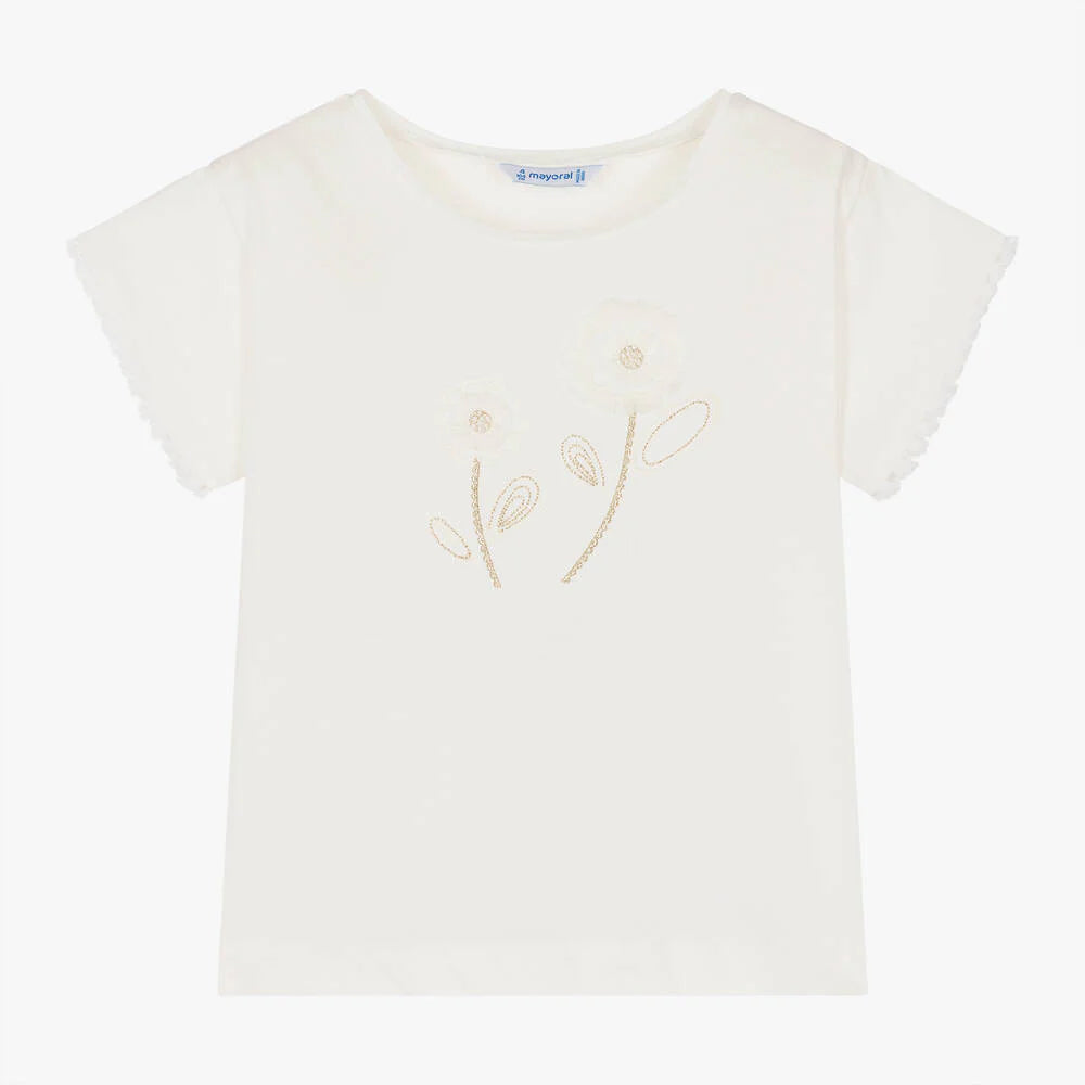 Mayoral - Short Sleeve Embroidered Shirt - 1009