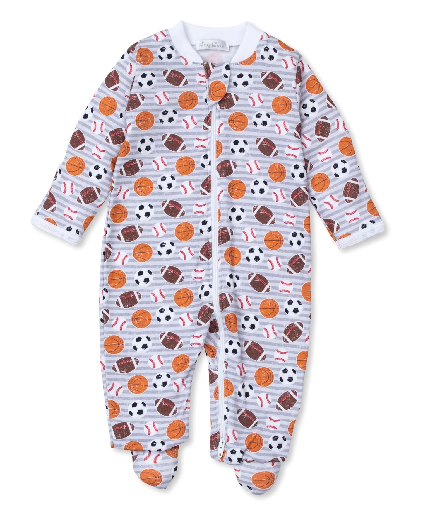 Kissy Kissy - Footie with Zipper - PJ Sports Spirit
