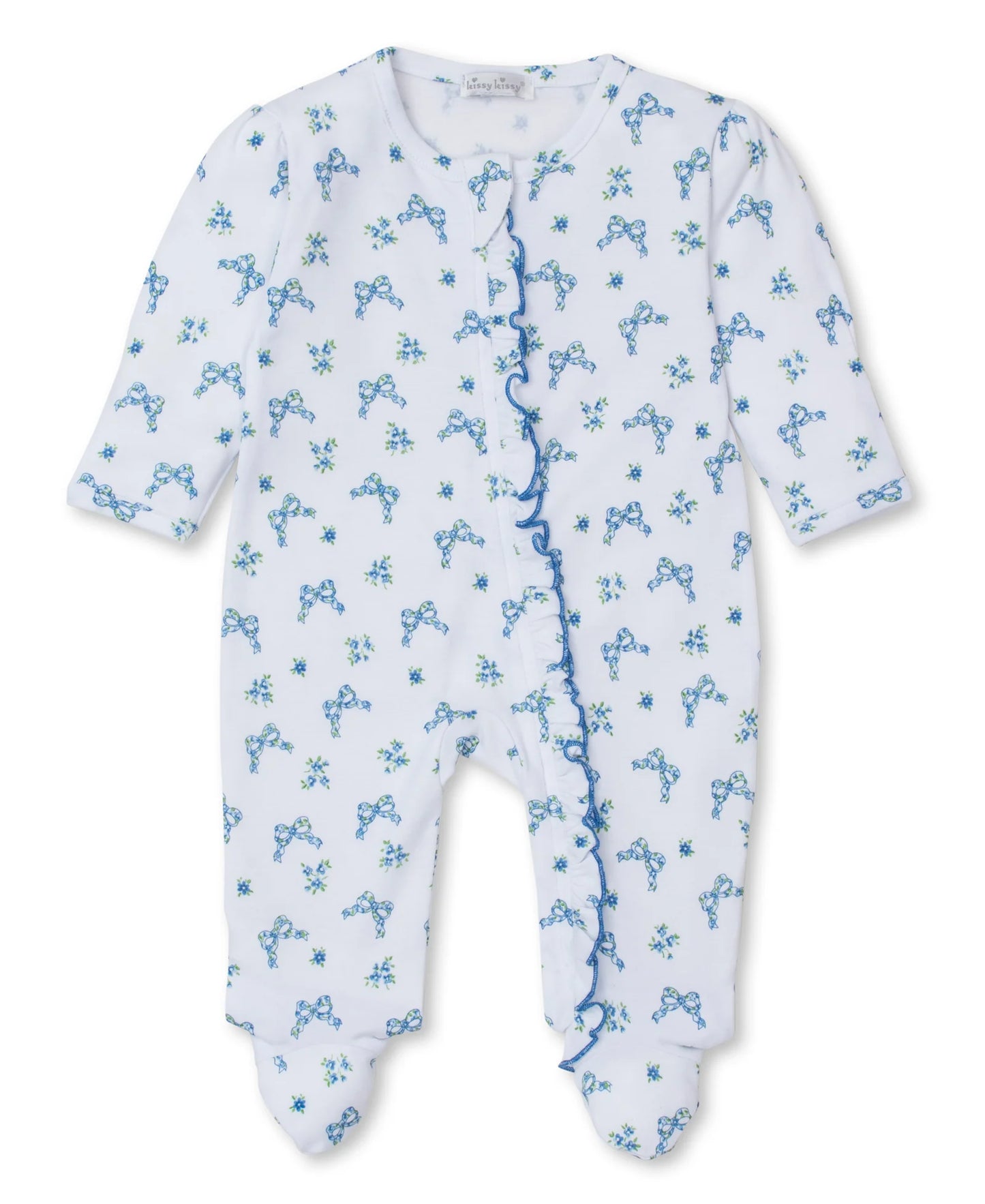 Kissy Kissy - footie with Zipper - Blooming Bows