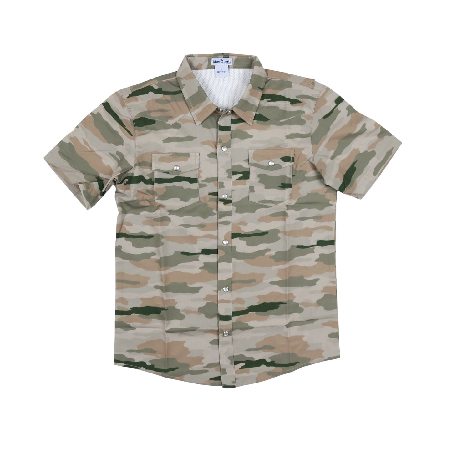 Blue Quail - Classic Camo Pearl Snap Short Sleeve Shirt