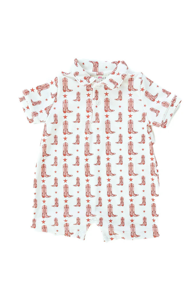 Ruth & Ralph - Maroon Boots Harold Romper