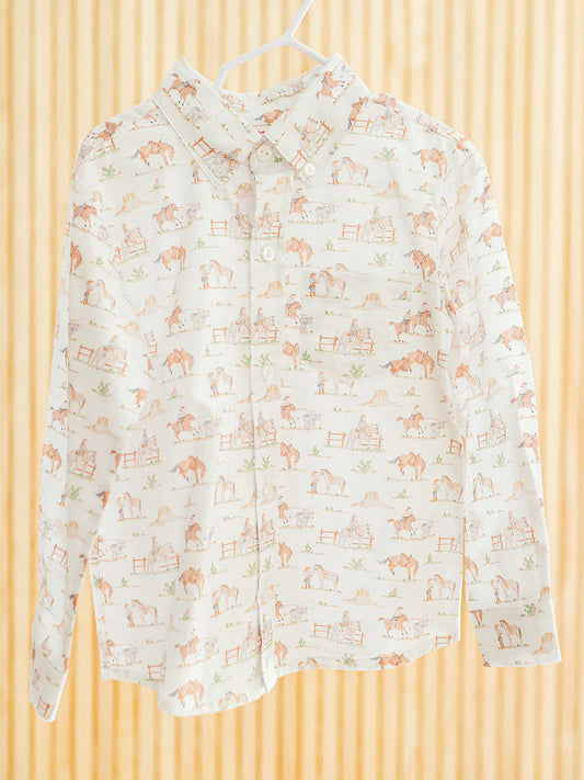 Ruth and Ralph - Western Toile Button Down Shirt
