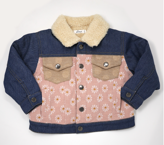 Oh Baby - Quilted Sunrise Denim Jacket w/Snowdrift Lining-Multiple