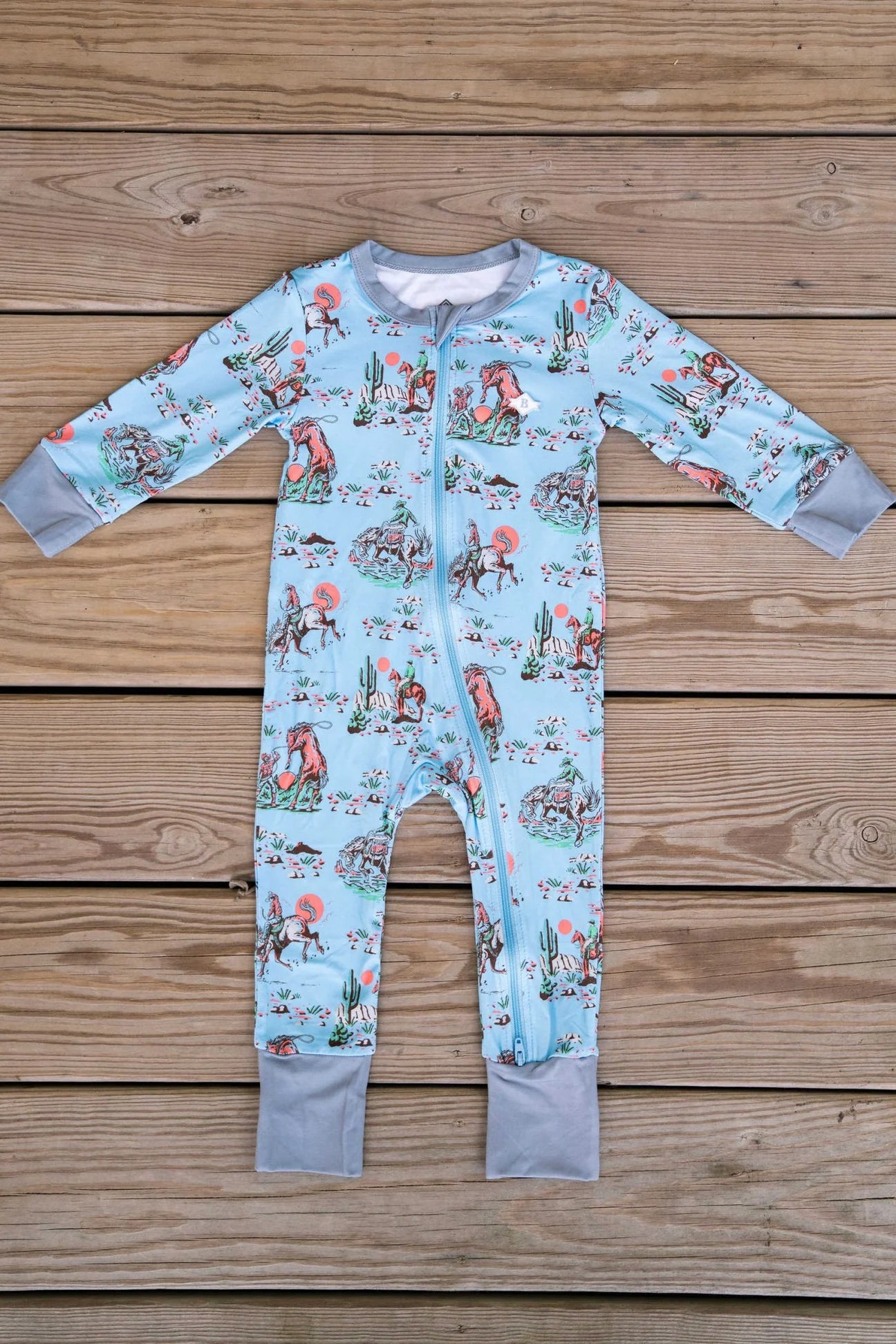 Burlebo - Baby Zip Up - Cowboy Up - Blue