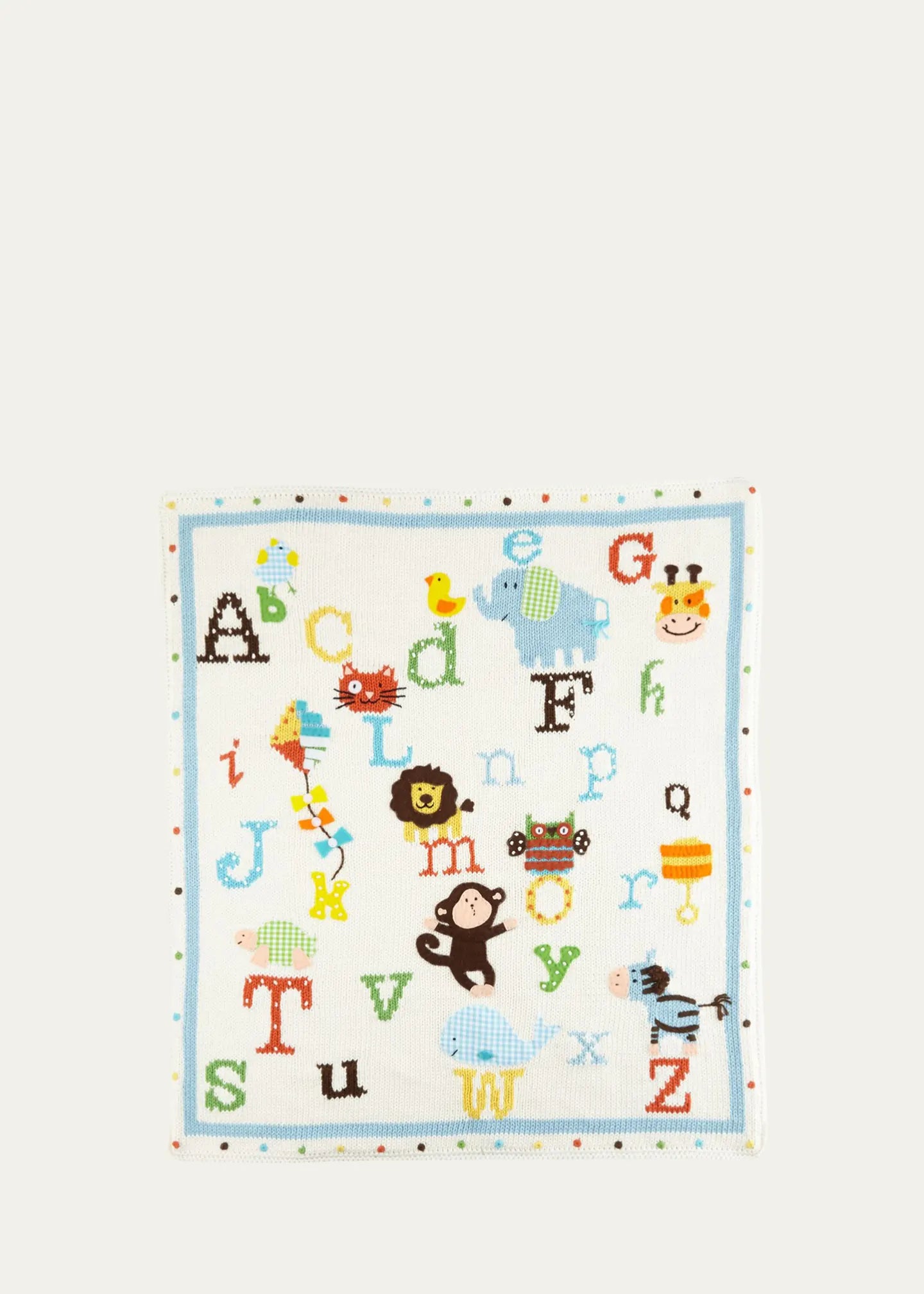 Art Walk - Knitted Baby Blanket - Alphabet Soup