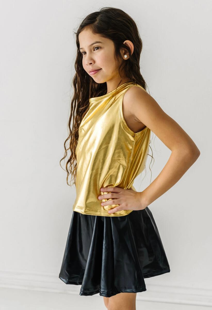 Blended Spirit Metallic Skirt - Black