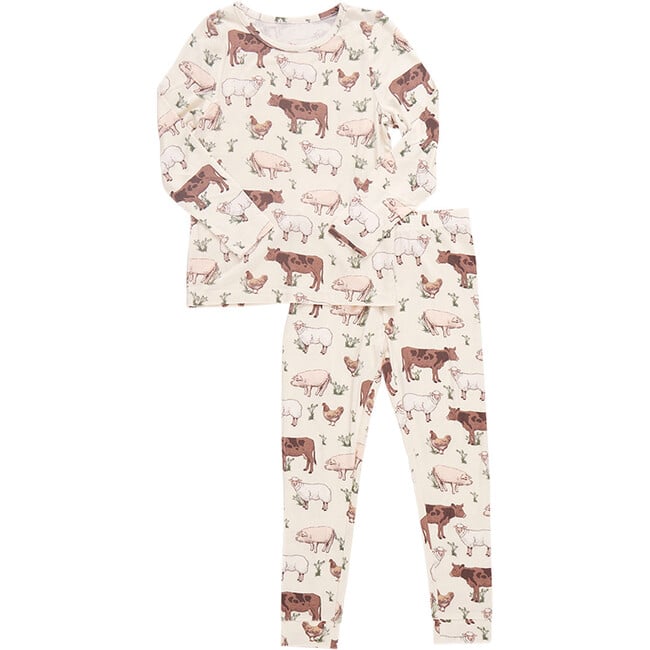 Pink Chicken - Kids Bamboo PJ Set - Farm Life