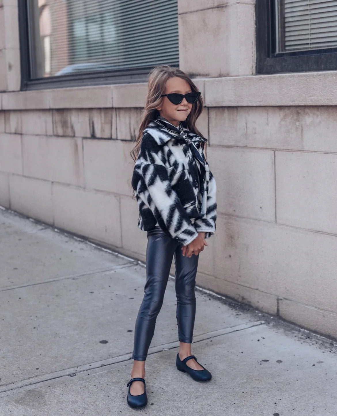 Baby Yoga - The Basic Collection - Black Faux Leather Leggings
