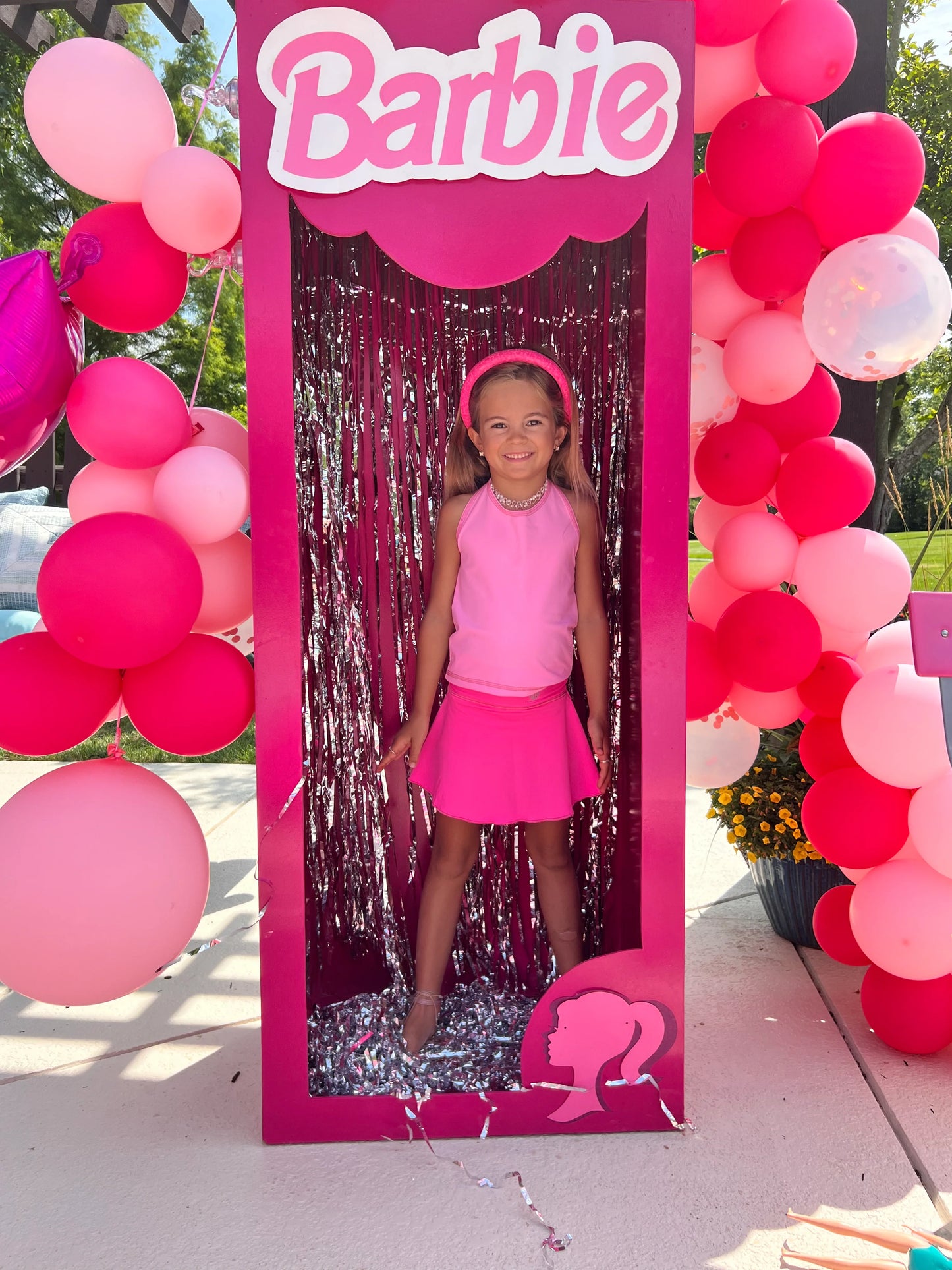Yoga Baby - The Pink Splash Collection - Hot Pink Tennis Skirt