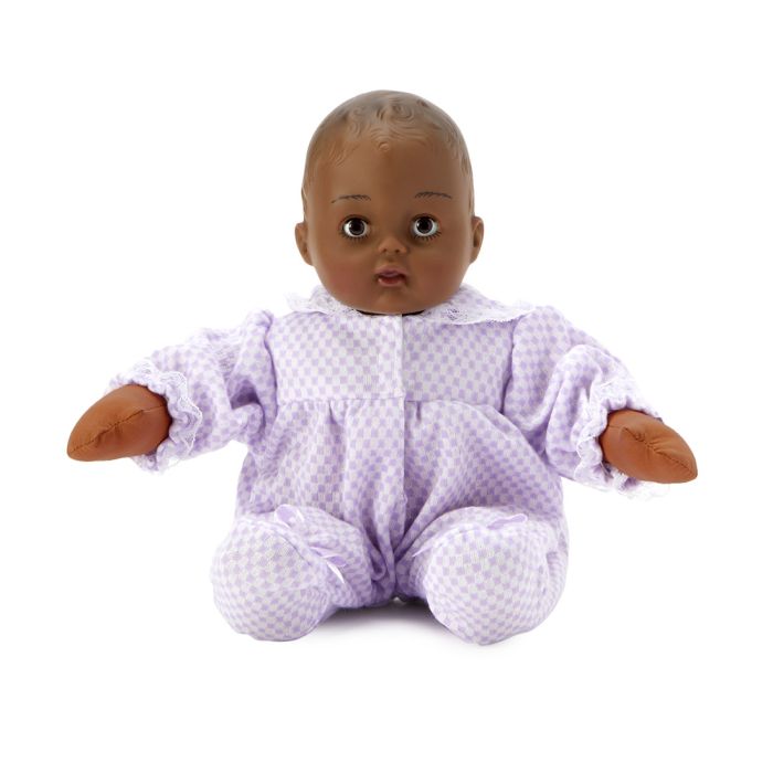 Madame Alexander - Lavender Checked Huggums Doll - Dark Skin