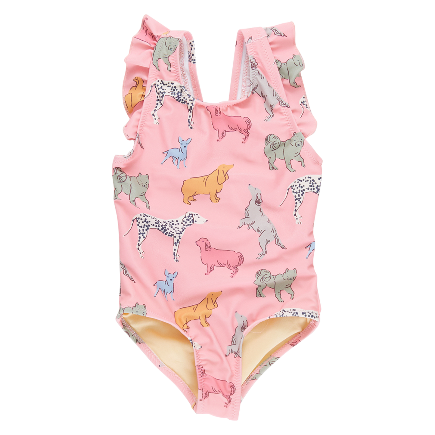 Pink Chicken - Girls Liv Suit - Pink Dogs