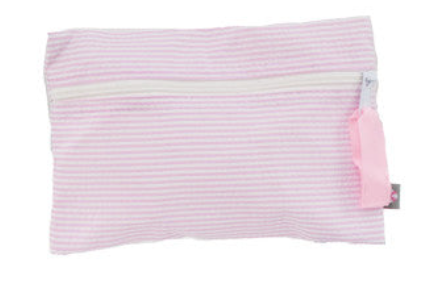 Mint Cosmo Bag - Pink Seersucker