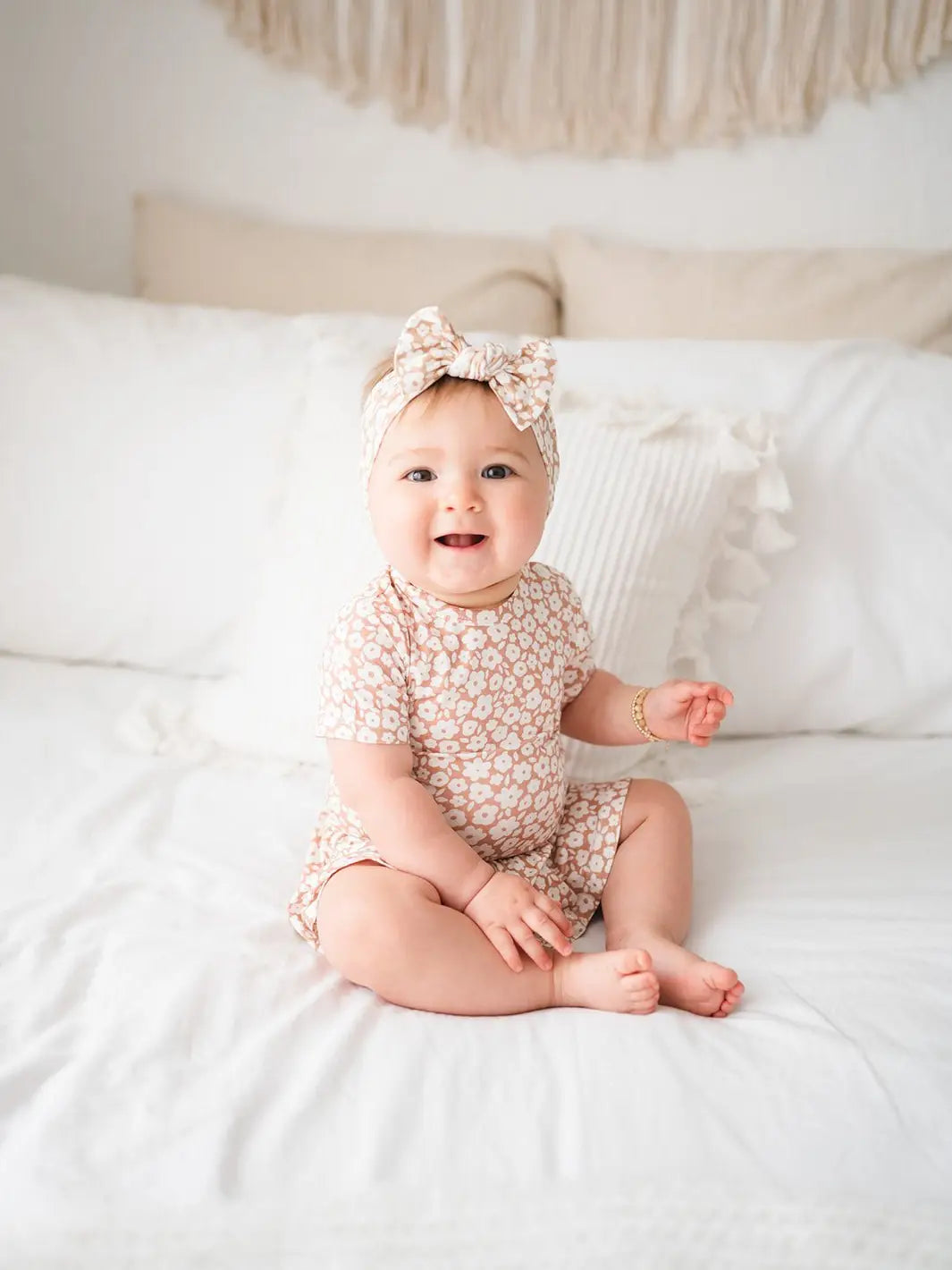Harp Angel - Twirl Skirt Bodysuit - Mocha Ditsy