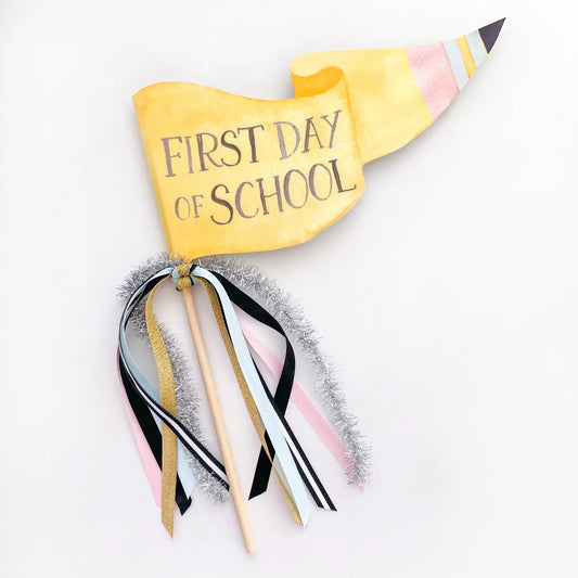 Cami Monet Pennant Flag - First Day of School
