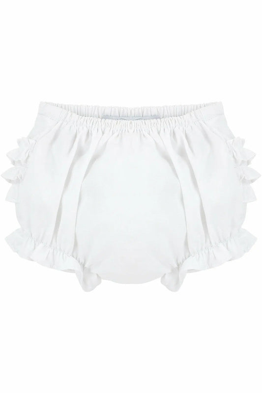 Julius Berger & Carriage Boutique - Baby Girl Bloomers - White ruffled