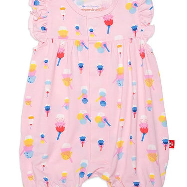 Magnetic Me - Pink Sundae Funday Ruffle Sleeve Romper