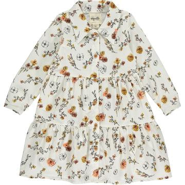 Vignette - Judy Dress - Cream and Autumn - Ditsy Floral