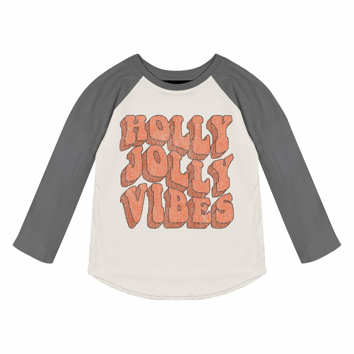 Tiny Whales - HOLLY JOLLY VIBES RAGLAN LS