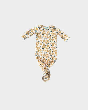 Baby Sprouts - Knotted Sleeper - Gold Floral