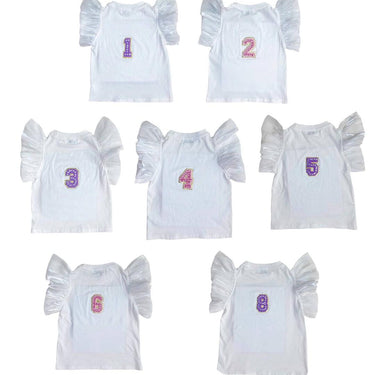 Lola and the Boys -  Birthday GIrl Gem Ruffle Shirt