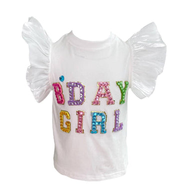Lola and the Boys -  Birthday GIrl Gem Ruffle Shirt