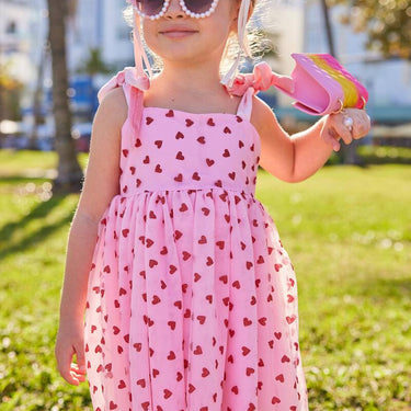Lola and the Boys - Pink Hearts Tank Dress