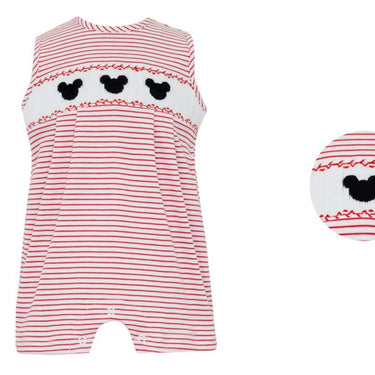 Petit Bebe - Mickey - Red Stripe Knit - Boy's Jon Jon