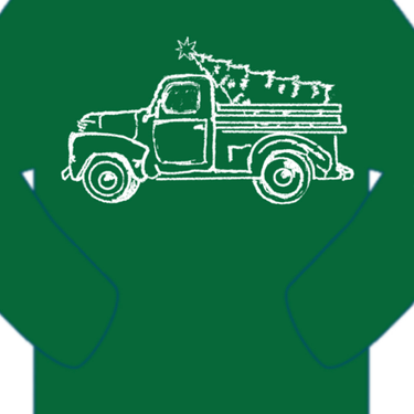 Mustard & Ketchup Kids - Long Sleeve Green Truck with Tree T-Shirt