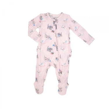 Angel Dear - 2 Way Ruffle Back Zipper Footie - Vintage Kitten