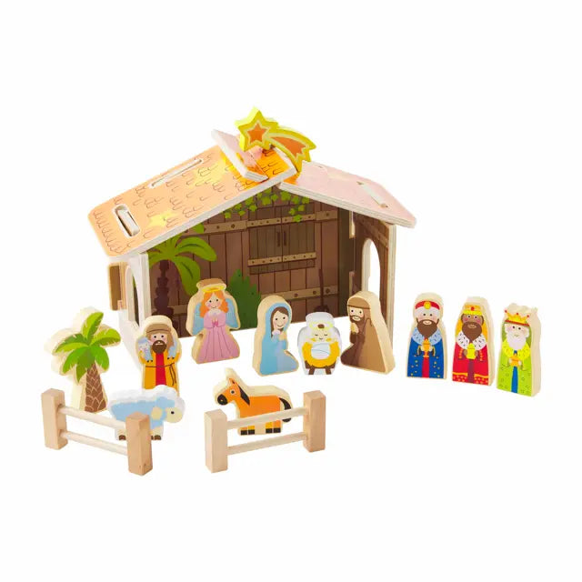 Mud Pie - Wood Nativity Set
