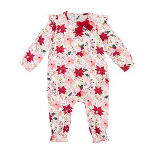mud pie -  Poinsettia Sleeper One-Piece