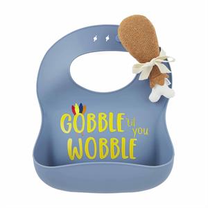 mud pie. -  Blue Thanksgiving Silicone Bib Se