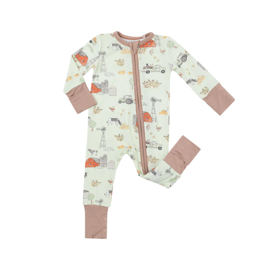 Angel Dear - 2 Way Zipper Romper - Hay Farmer