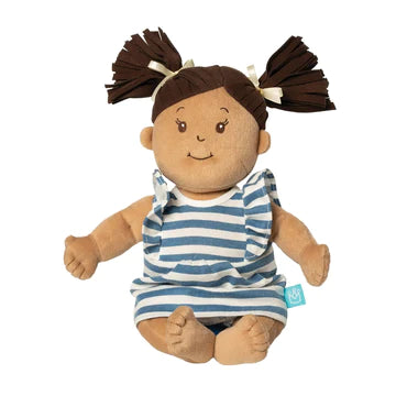 The Manhattan Toy Co. - Baby Stella Beige Doll with Brown Pigtails