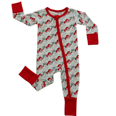 Hollis Baker - Zipper Romper - Ho Ho Howdy Blue