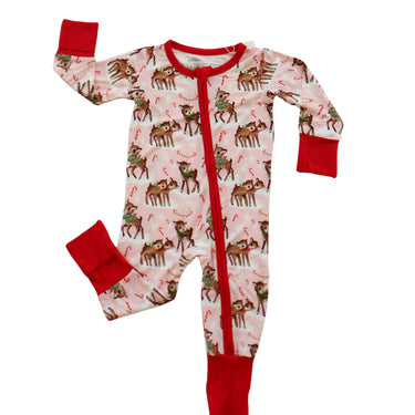 Hollis Baker - Zipper Romper -  Vintage Reindeer