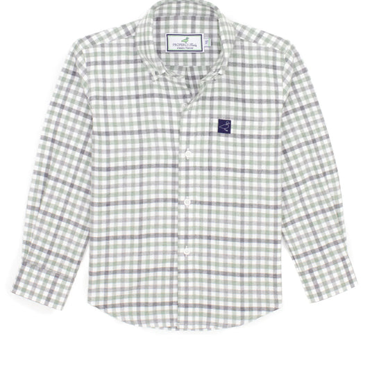 Properly Tied - Boys Classic Flannel Grassland