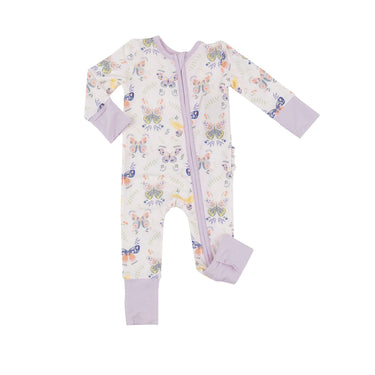 Angel Dear - 2 Way Zipper Romper - Botany Butterflies
