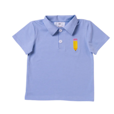 City Beautiful Children's Boutique - Light Blue Pencil Polo