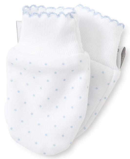 Kissy Kissy - New Kissy Dots Print Mitts - Blue or Pink