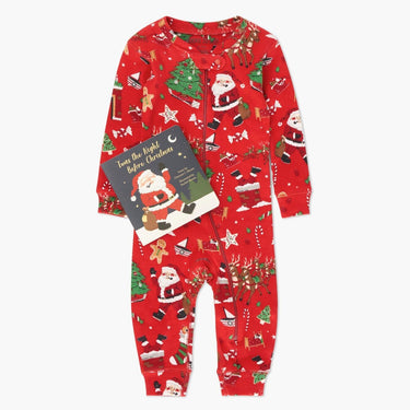 Books to Bed - Twas the Night Before Christmas - Baby Coverall & Book Set