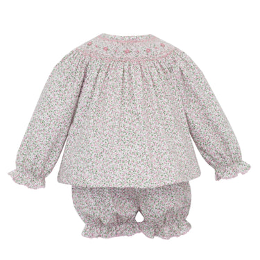 Petit Bebe - Carol Pink Knit Liberty Bloomer Set