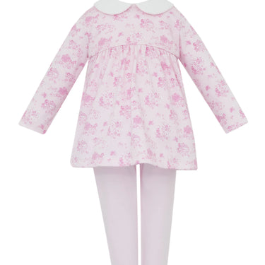 Petit Bebe - Pink French Tollie Print Tunic Set