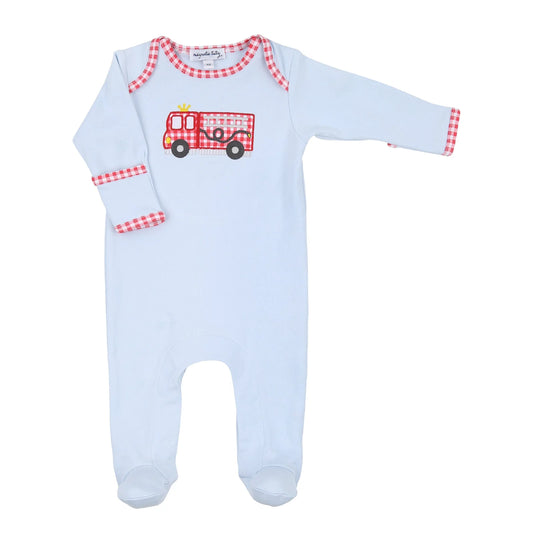 Magnolia Baby - Sound the Alarm Applique Footie