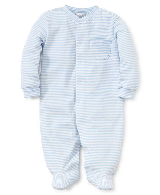 Kissy Kissy - Stripes Footie - Light Blue